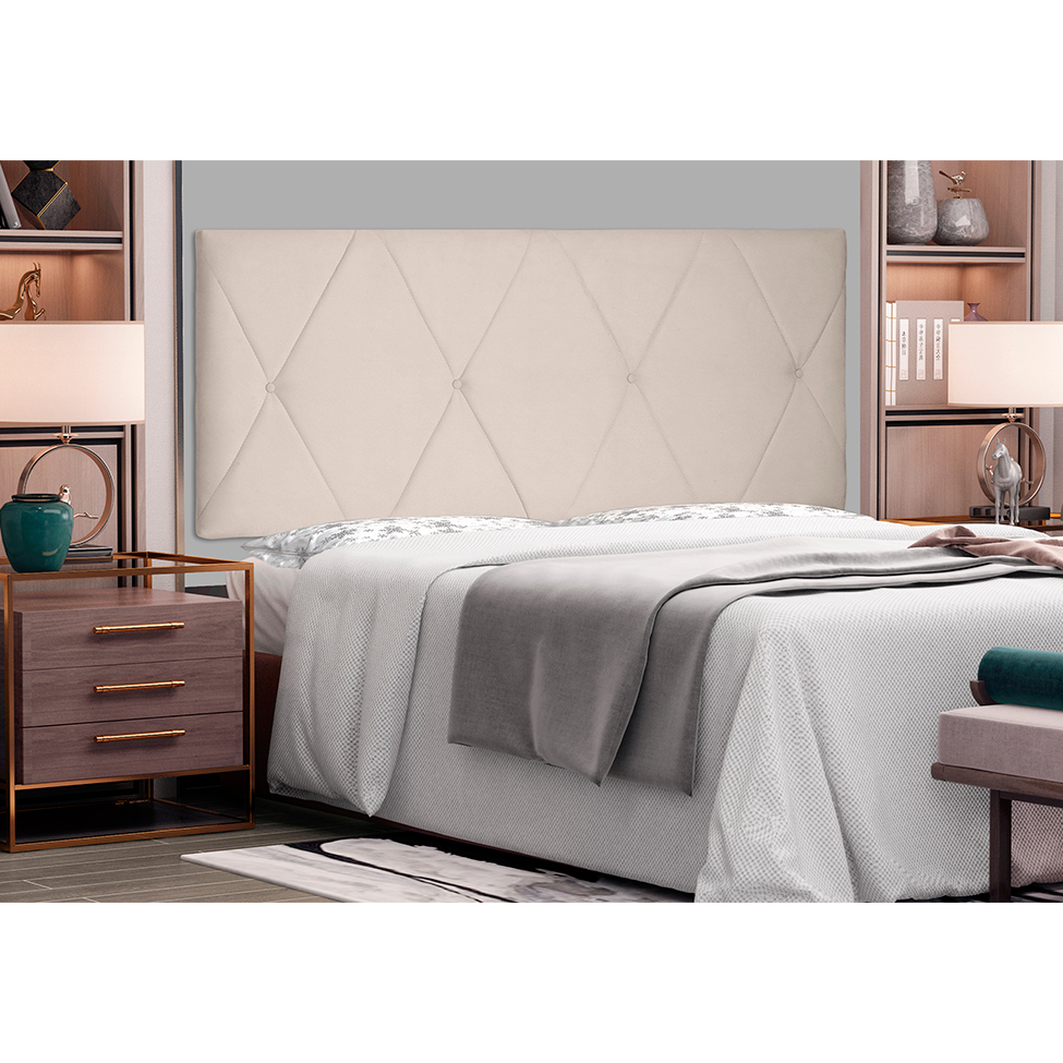 Painel para Cama Box Casal Aquilla Suede Bege