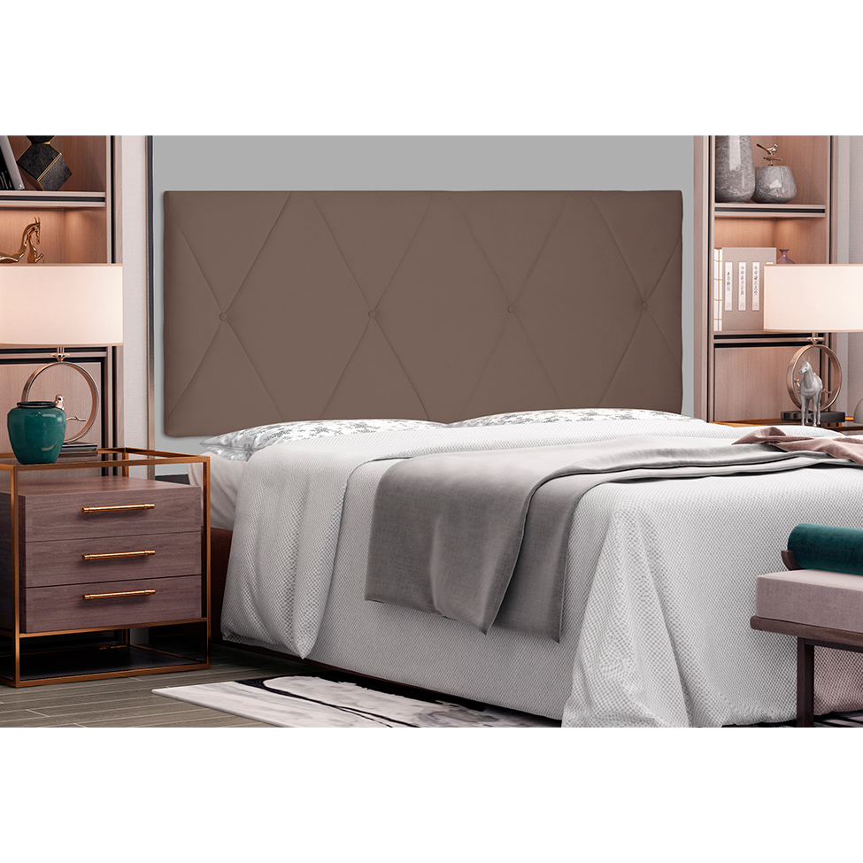 Painel para Cama Box Casal Aquilla Suede Caramelo