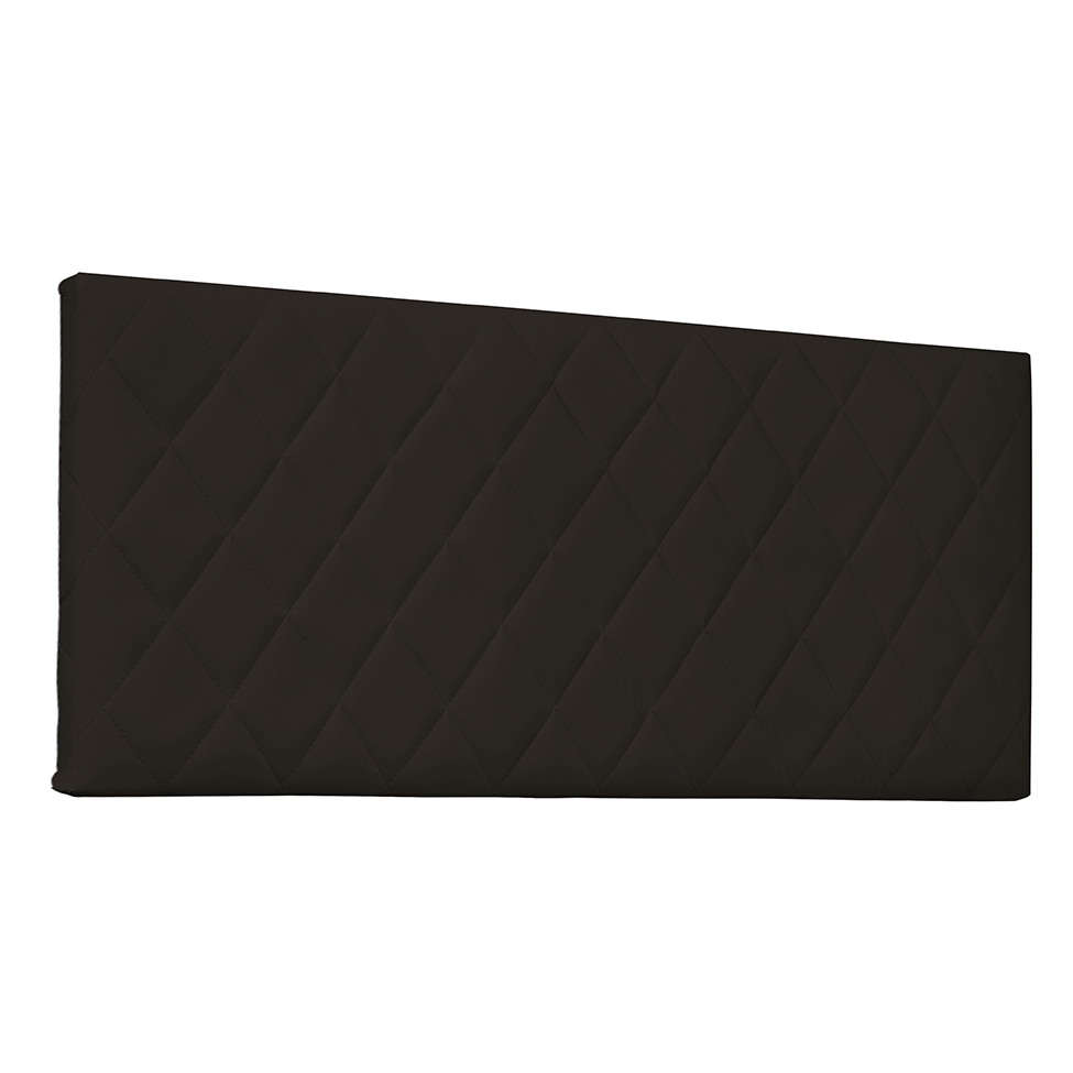 Painel para Cama Box Casal Esmeralda Poliuretano Marrom