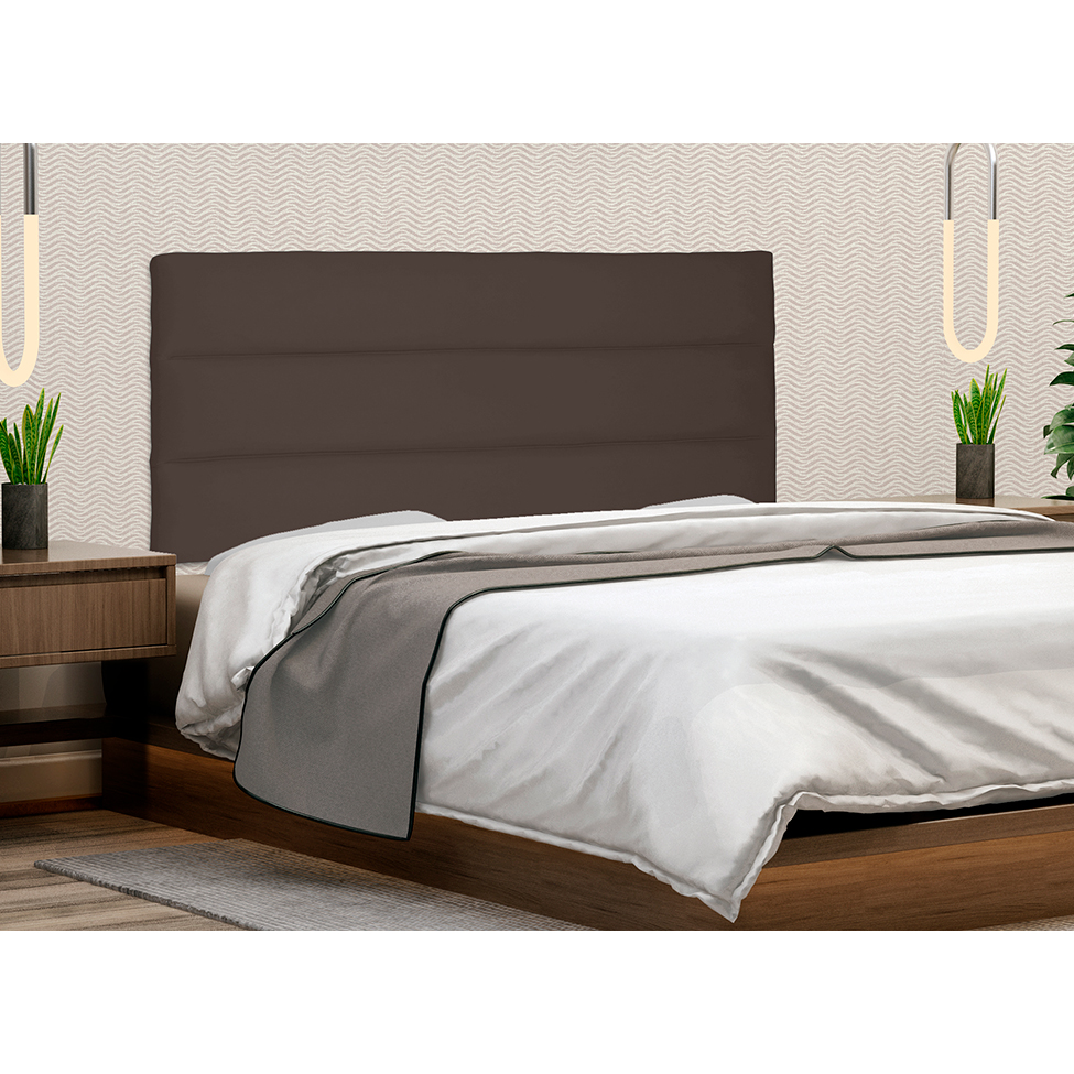 Painel para Cama Box Casal La Italiana Suede Café