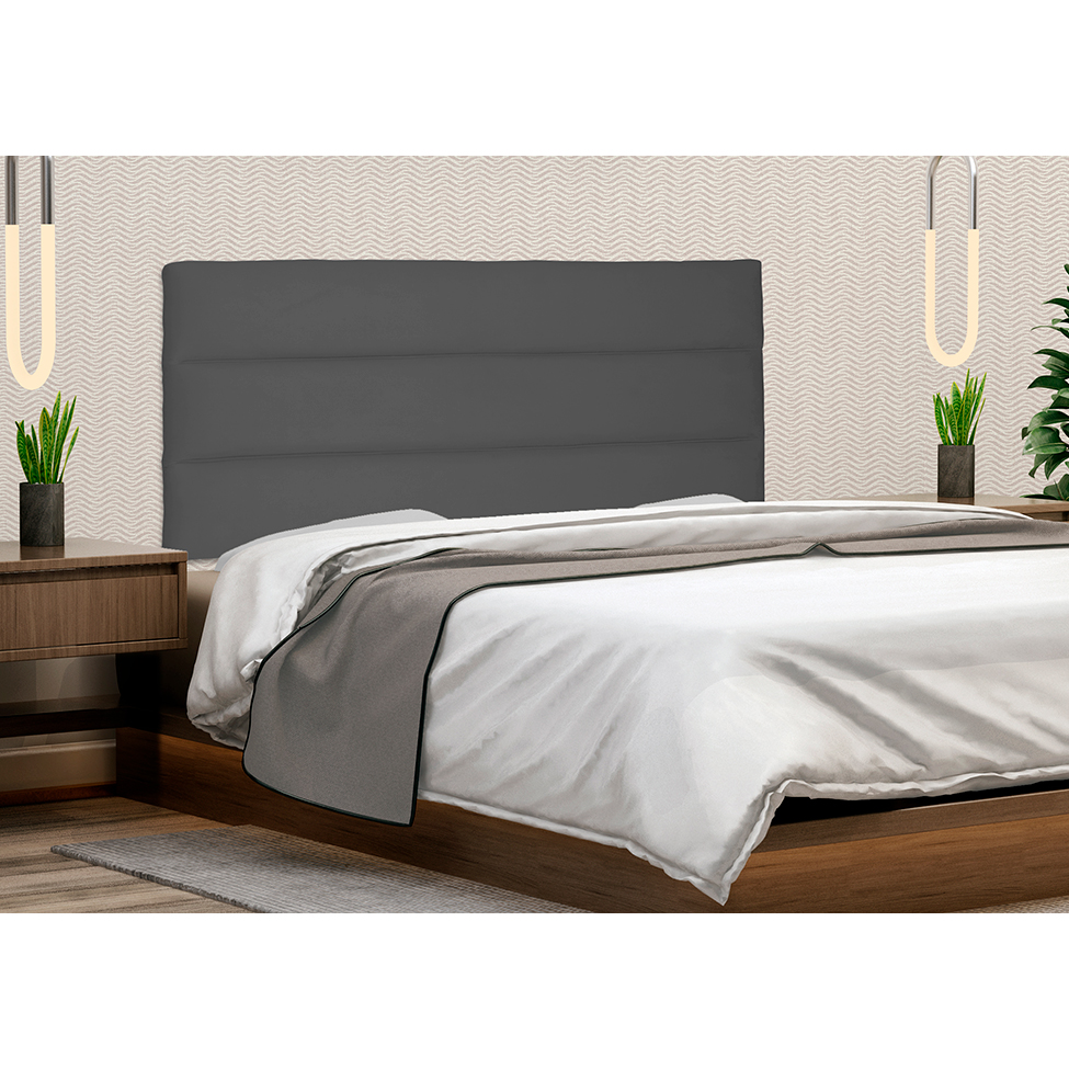 Painel para Cama Box Casal La Italiana Suede Cinza