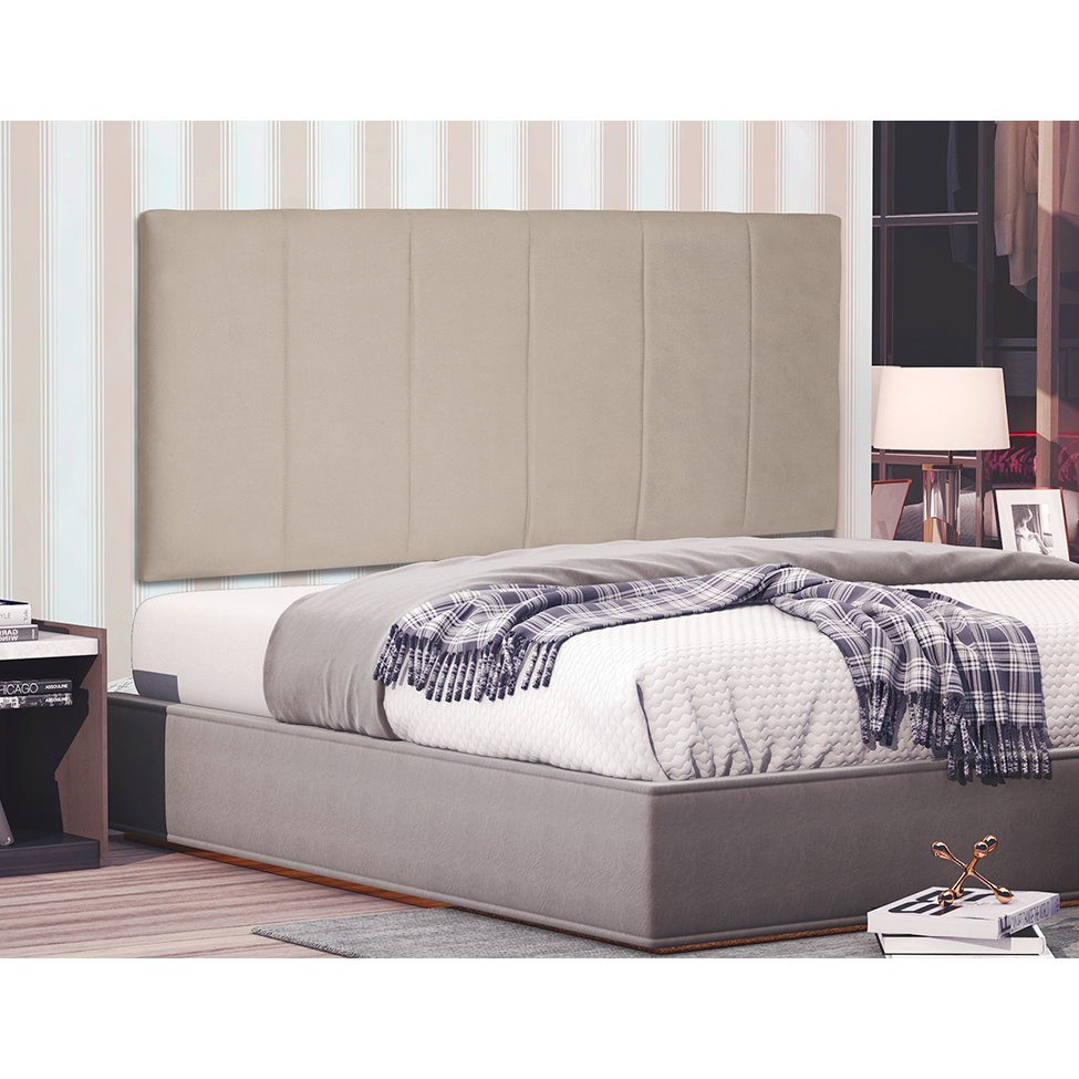 Painel para Cama Box Casal Ravenna Suede Bege