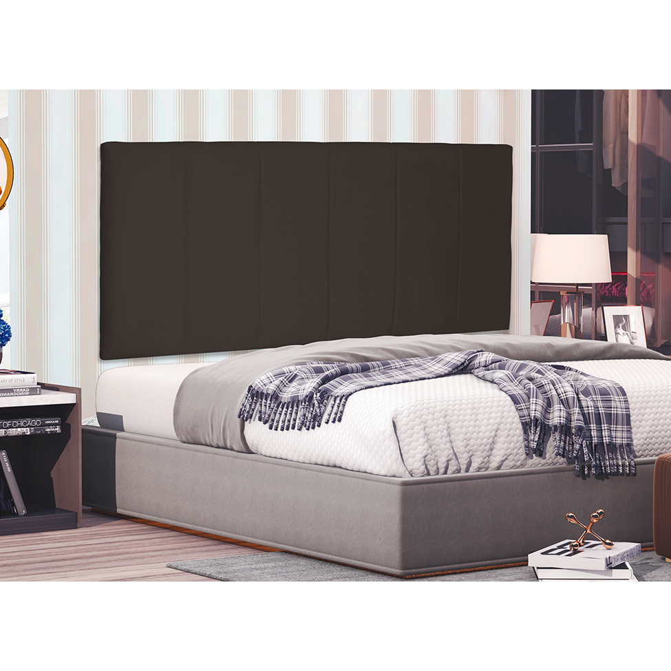 Painel para Cama Box Casal Ravenna Suede Café