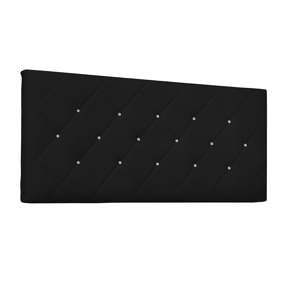 Painel para Cama Box Casal Tânia Poliuretano Preto