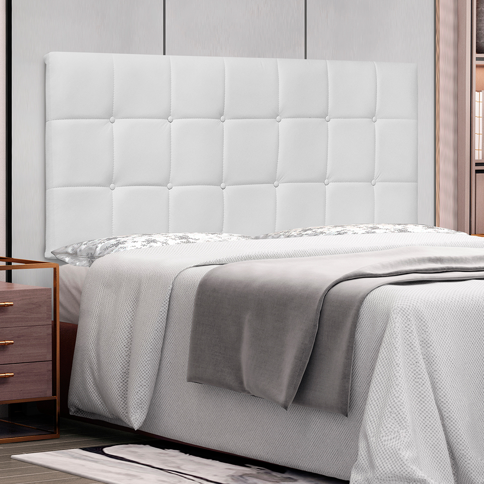 Painel para Cama Box Casal Verona Poliuretano Branco