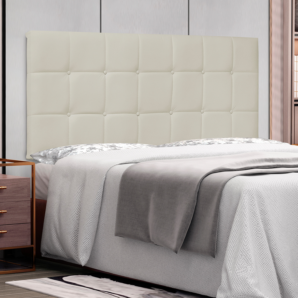 Painel para Cama Box Casal Verona Poliuretano Marfim