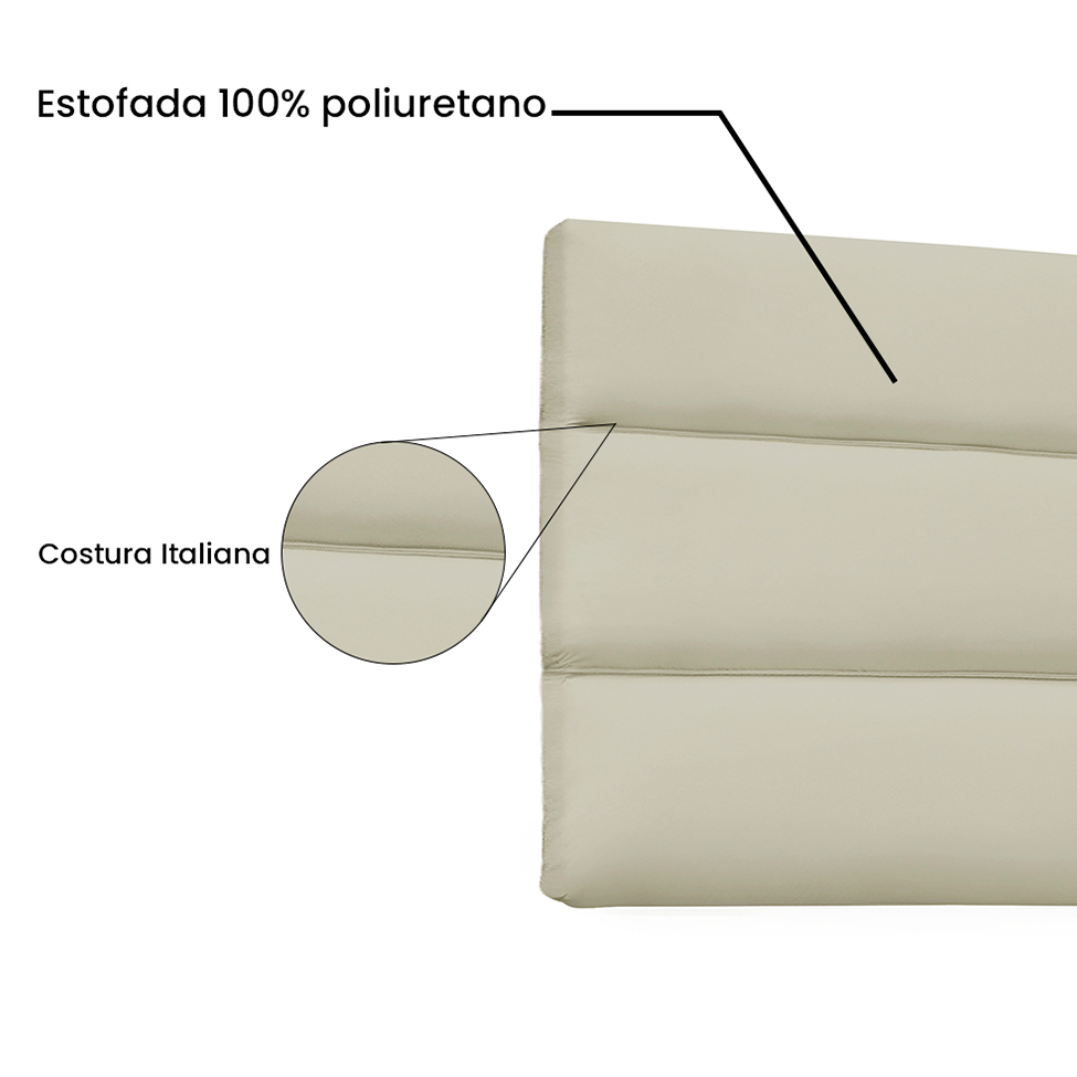Painel para Cama Box King La Italiana Poliuretano Marfim