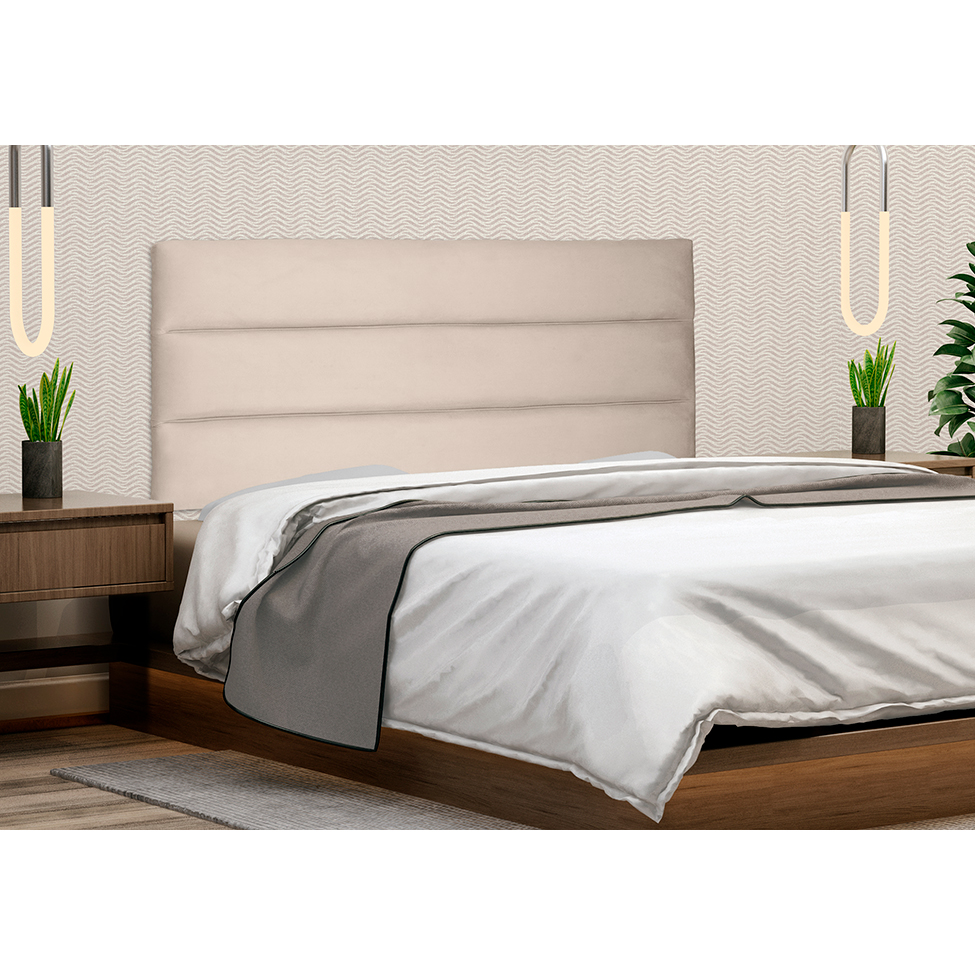 Painel para Cama Box King La Italiana Suede Bege