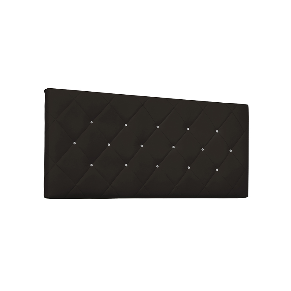 Painel para Cama Box King Tânia Poliuretano Marrom