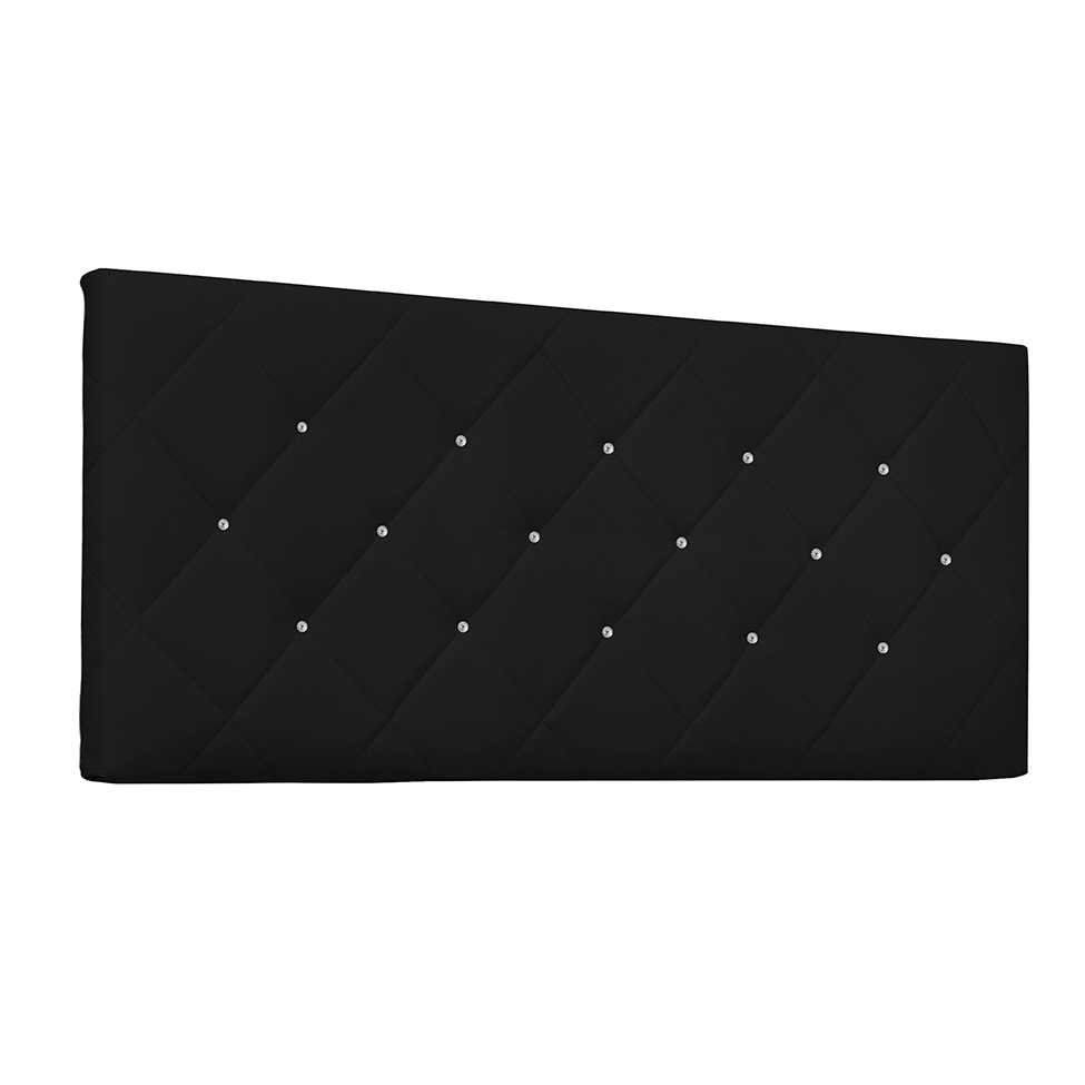 Painel para Cama Box King Tânia Poliuretano Preto