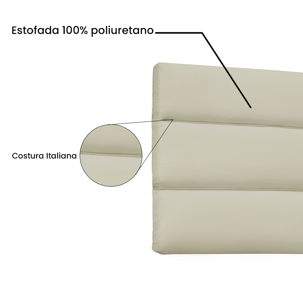 Painel para Cama Box Queen La Italiana Poliuretano Marfim
