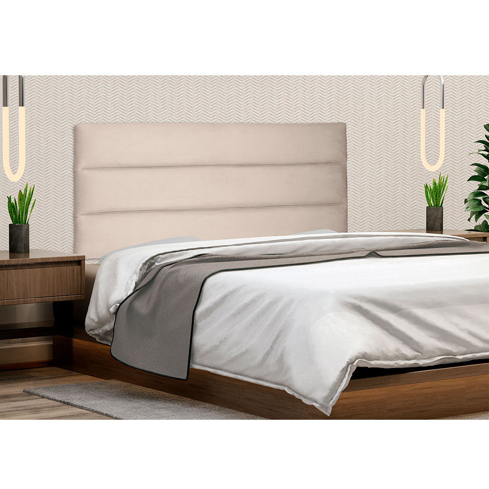 Painel para Cama Box Queen La Italiana Suede Bege