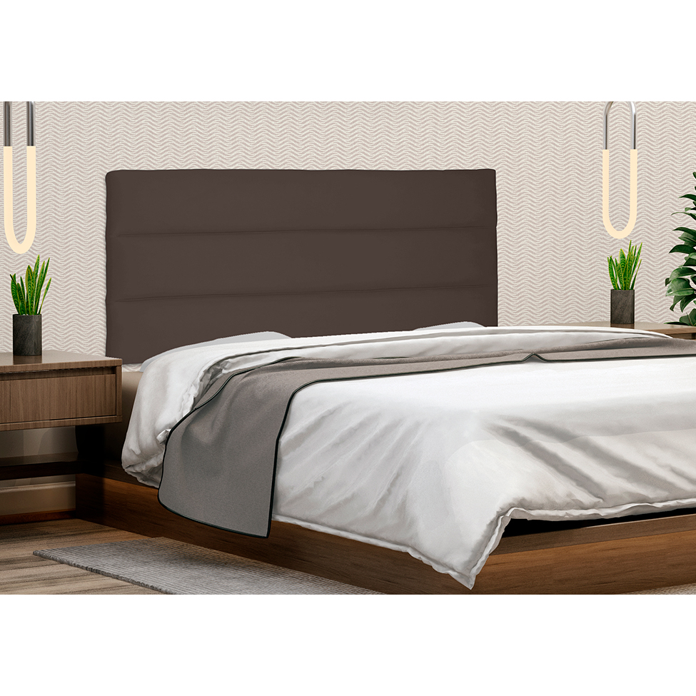 Painel para Cama Box Queen La Italiana Suede Café