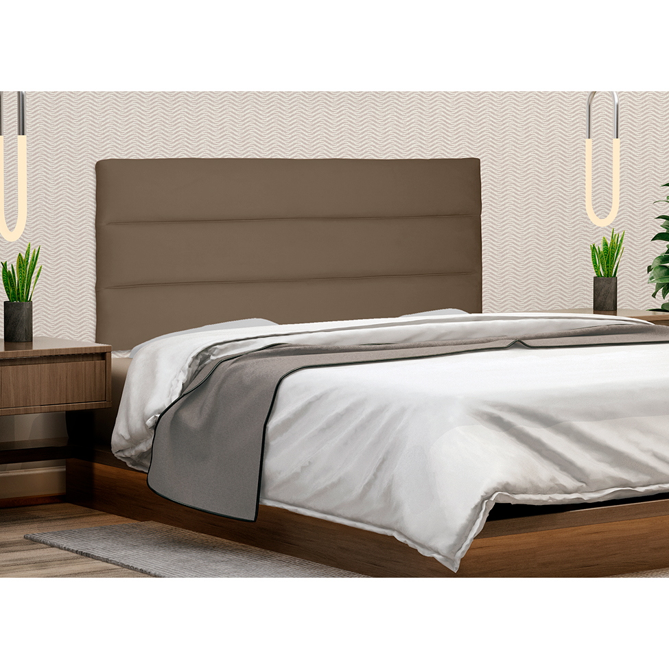 Painel para Cama Box Queen La Italiana Suede Caramelo