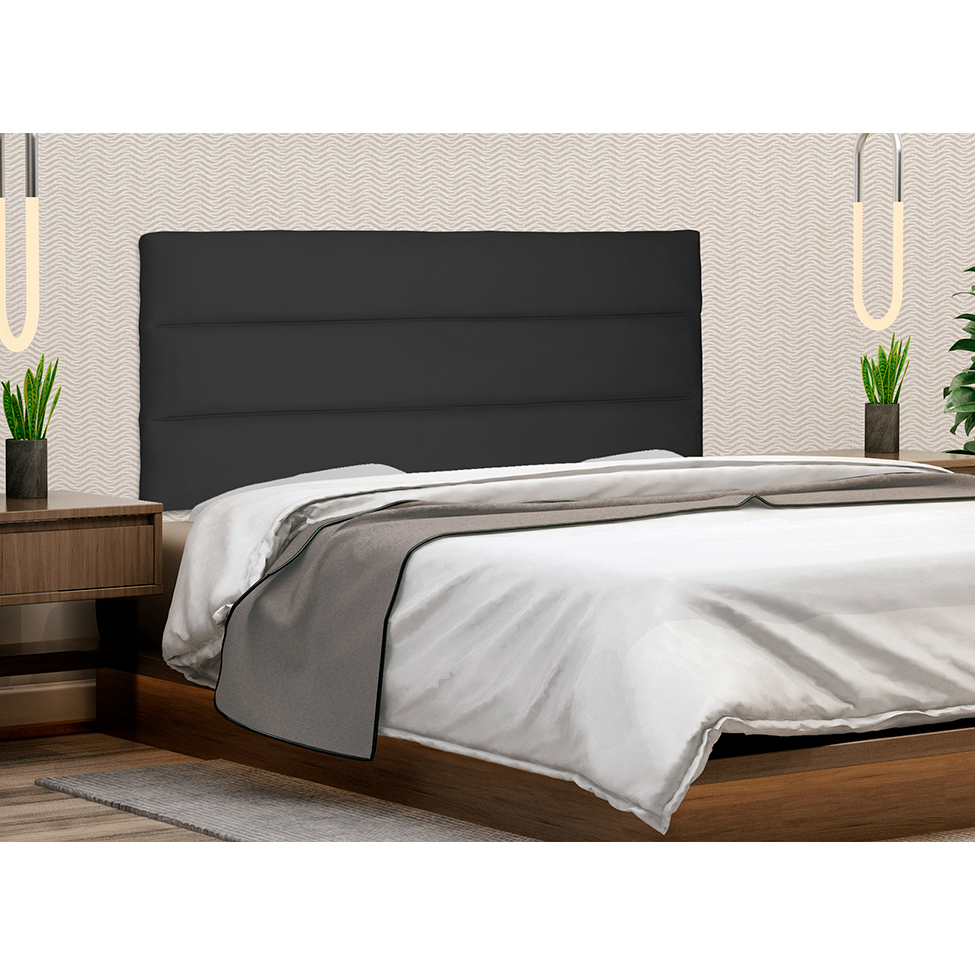 Painel para Cama Box Queen La Italiana Suede Preto