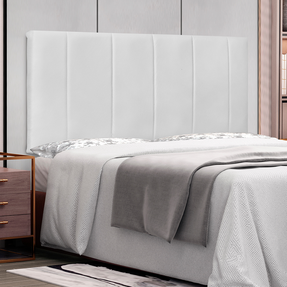 Painel para Cama Box Queen Ravenna Poliuretano Branco