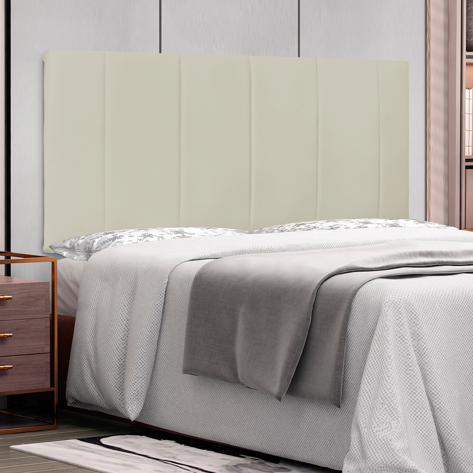 Painel para Cama Box Queen Ravenna Poliuretano Marfim