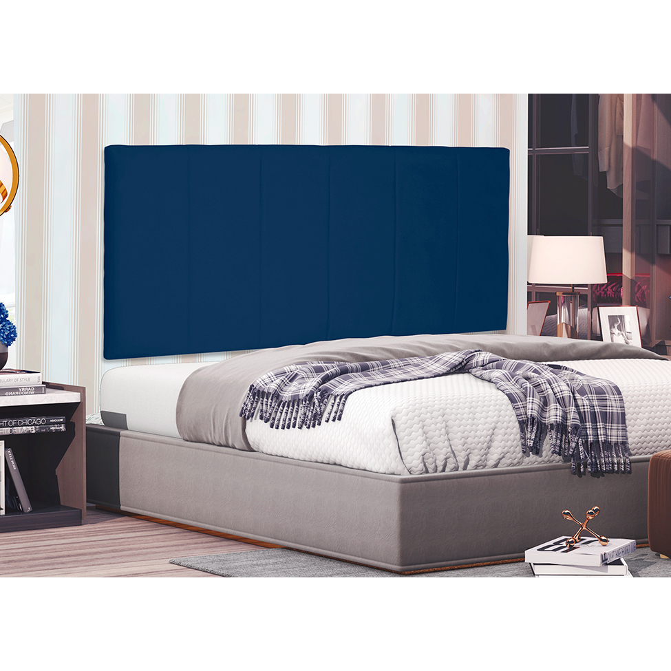 Painel para Cama Box Queen Ravenna Suede Azul