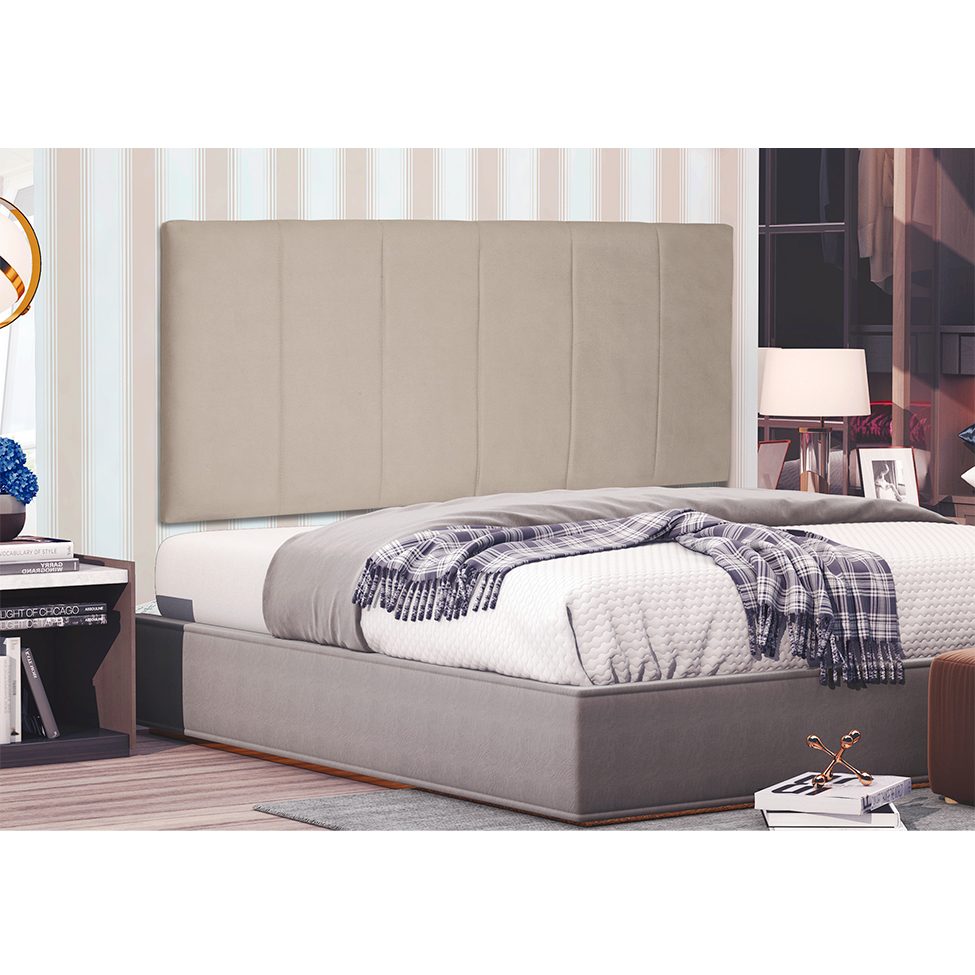 Painel para Cama Box Queen Ravenna Suede Bege