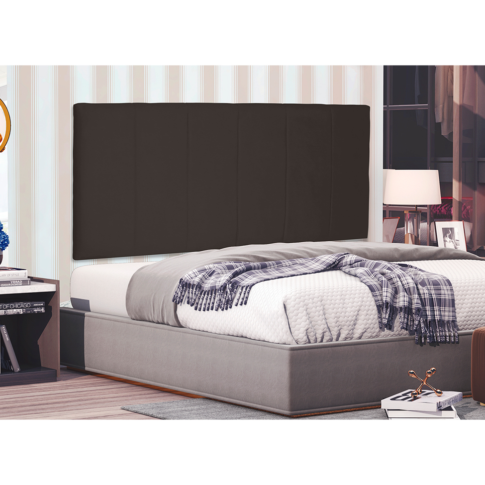 Painel para Cama Box Queen Ravenna Suede Café