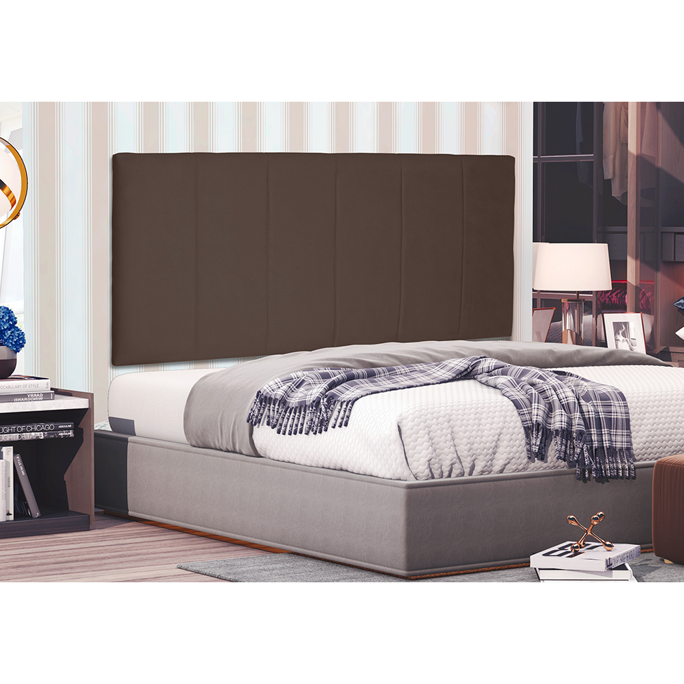 Painel para Cama Box Queen Ravenna Suede Caramelo
