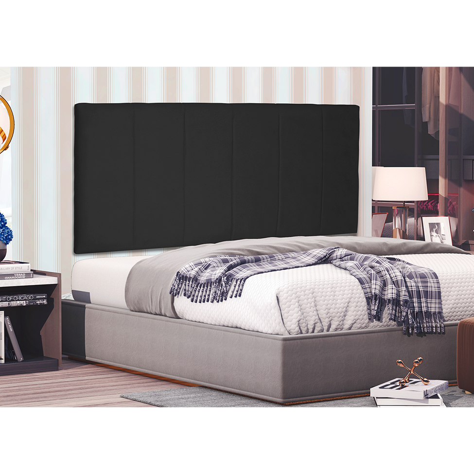 Painel para Cama Box Queen Ravenna Suede Preto