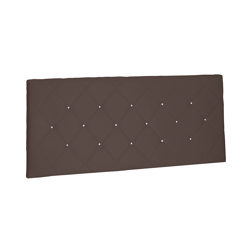 Painel para Cama Box Queen Tânia Suede Café