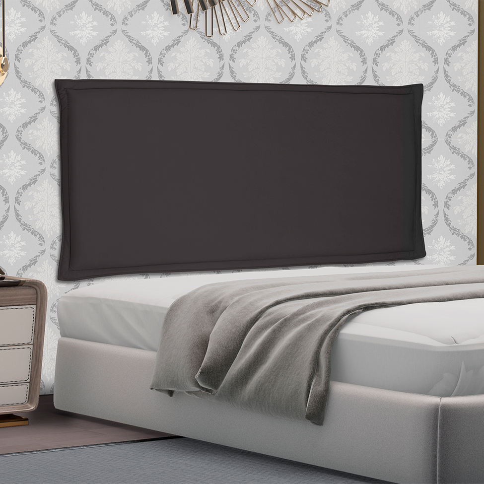 Painel para Cama Box Queen Veneza Suede Preto