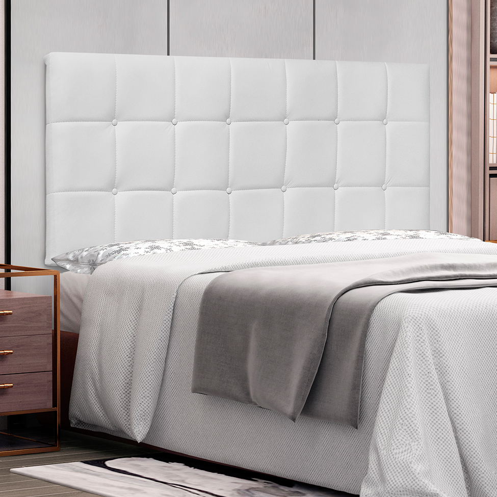 Painel para Cama Box Queen Verona Poliuretano Branco