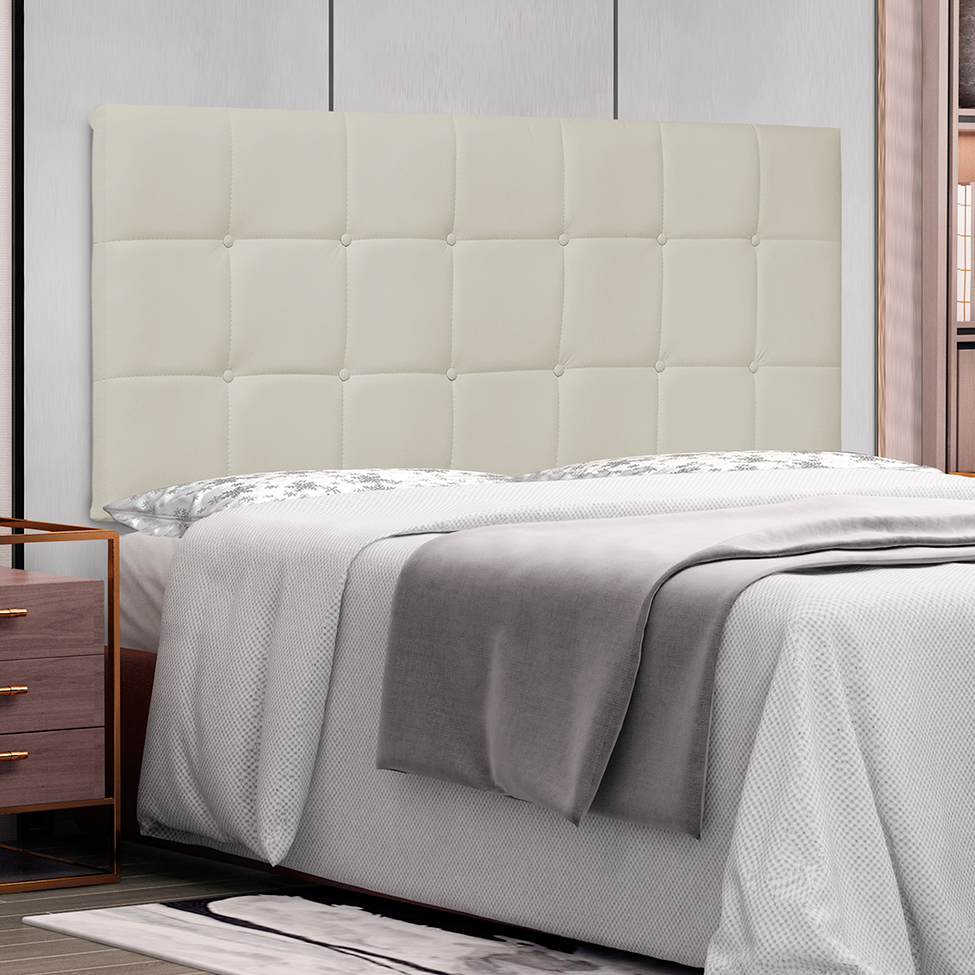 Painel para Cama Box Queen Verona Poliuretano Marfim