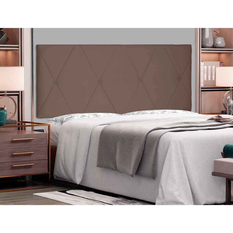 Painel para Cama Box Solteiro Aquilla Suede Caramelo