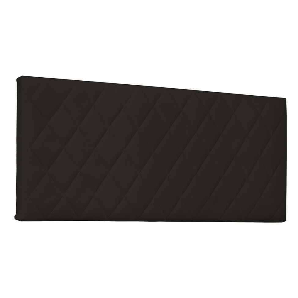 Painel para Cama Box Solteiro Esmeralda Poliuretano Marrom