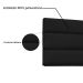 Painel para Cama Box Solteiro La Italiana Poliuretano Preto