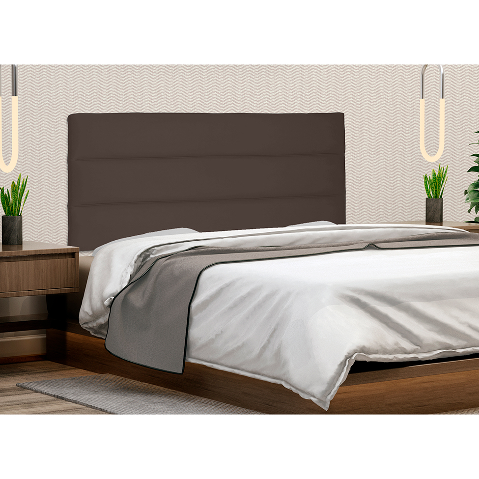 Painel para Cama Box Solteiro La Italiana Suede Café