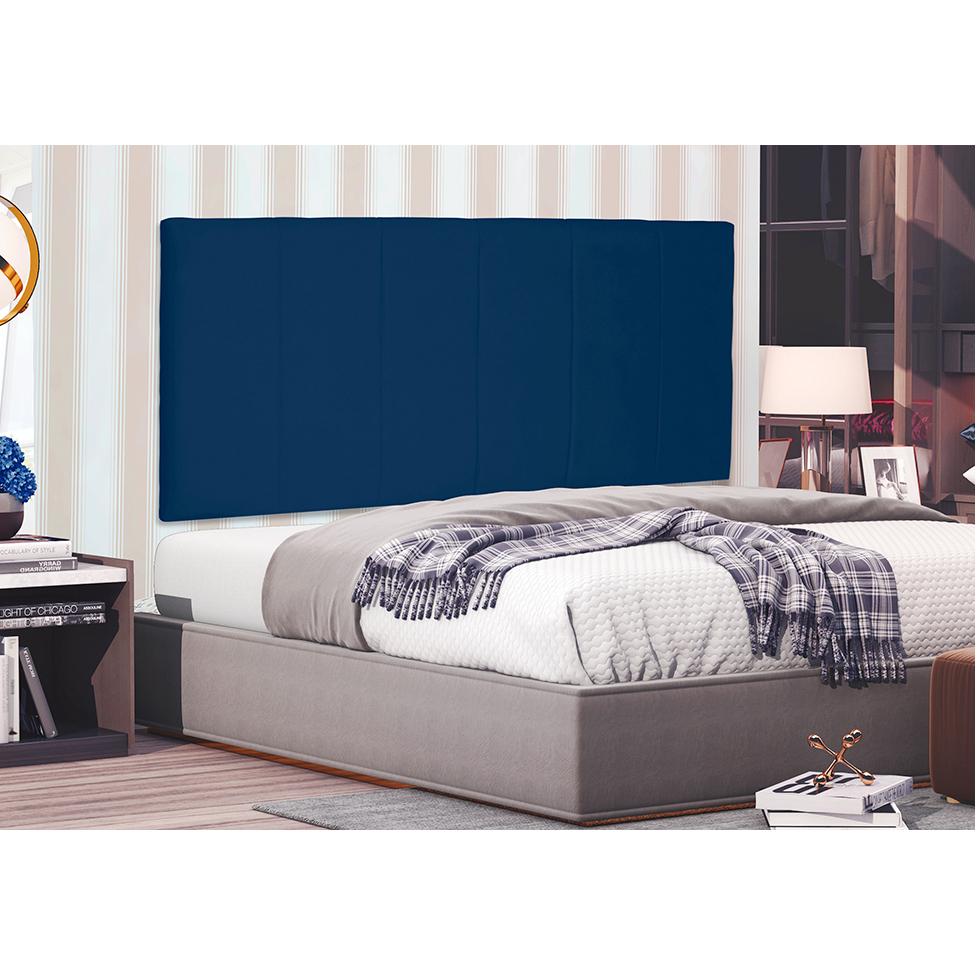 Painel para Cama Box Solteiro Ravenna Suede Azul