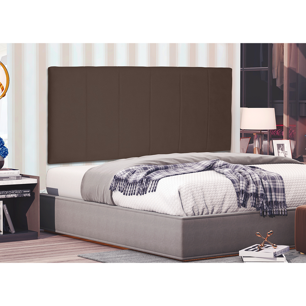 Painel para Cama Box Solteiro Ravenna Suede Caramelo