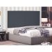 Painel para Cama Box Solteiro Ravenna Suede Cinza