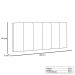 Painel para Cama Box Solteiro Ravenna Suede Cinza