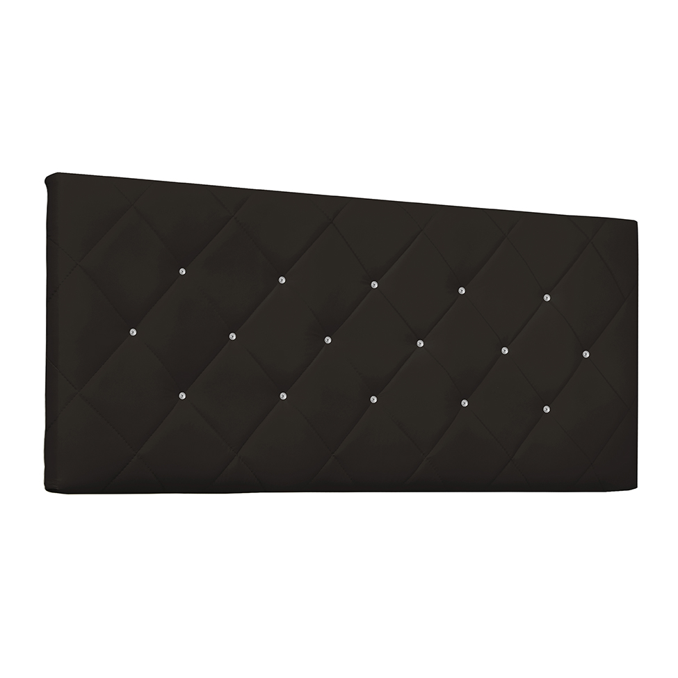 Painel para Cama Box Solteiro Tânia Poliuretano Marrom