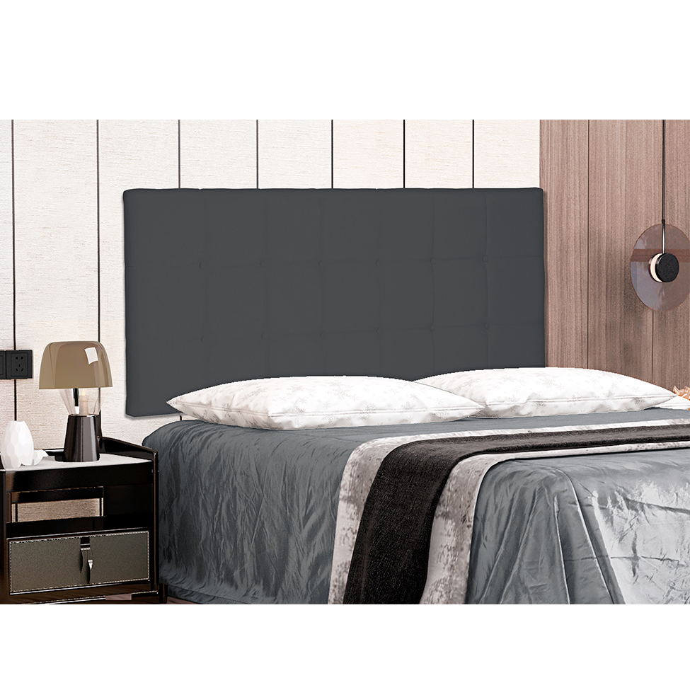Painel para Cama Box Solteiro Verona Suede Cinza