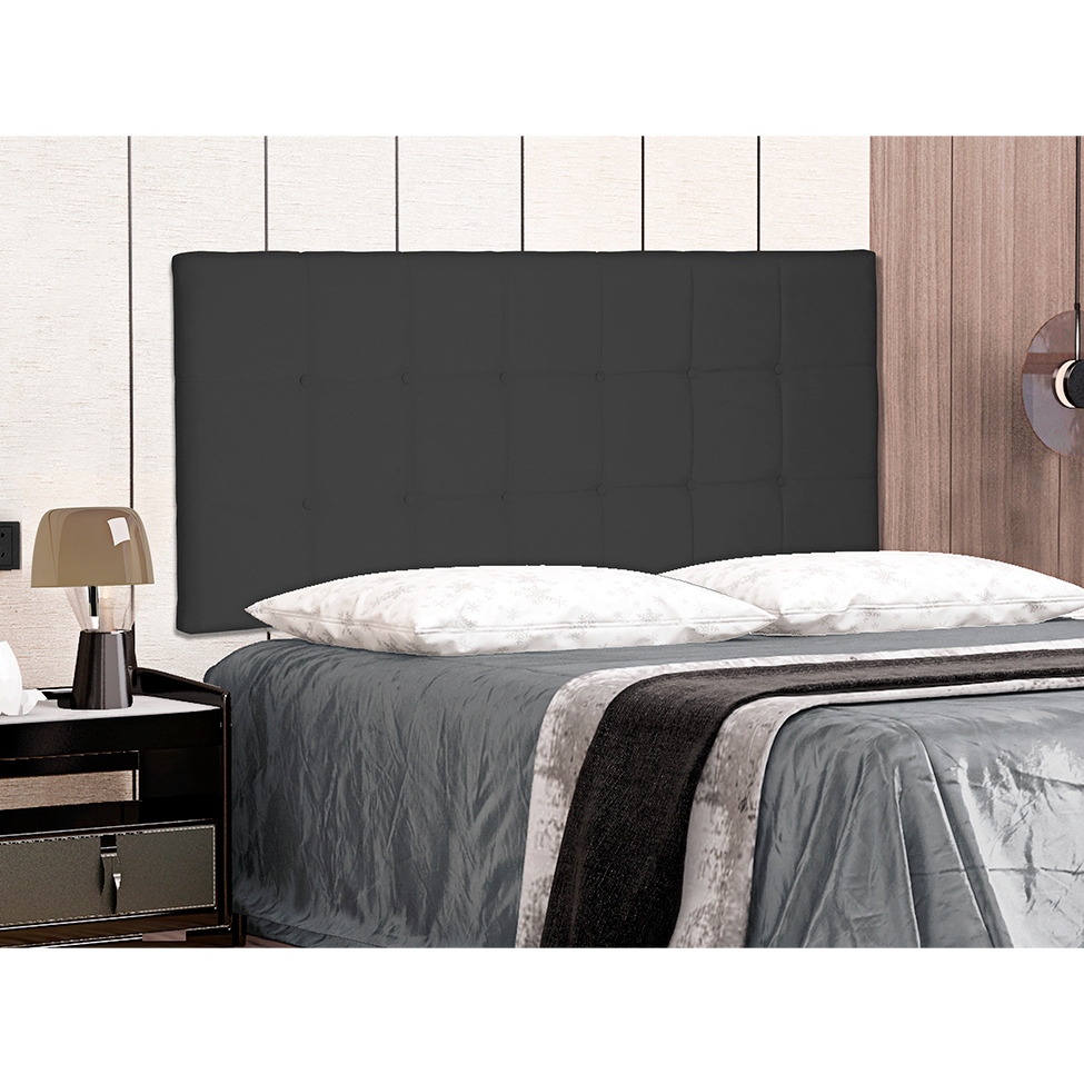 Painel para Cama Box Solteiro Verona Suede Preto