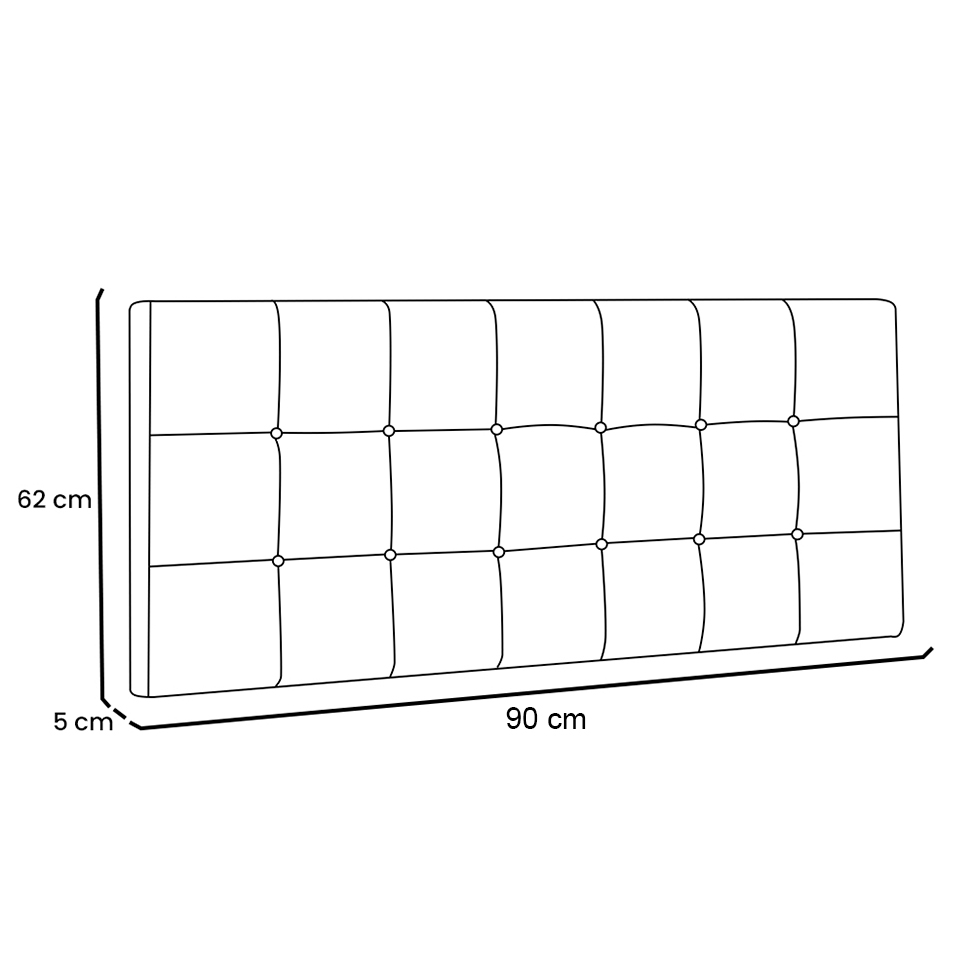 Painel para Cama Box Solteiro Verona Suede Preto