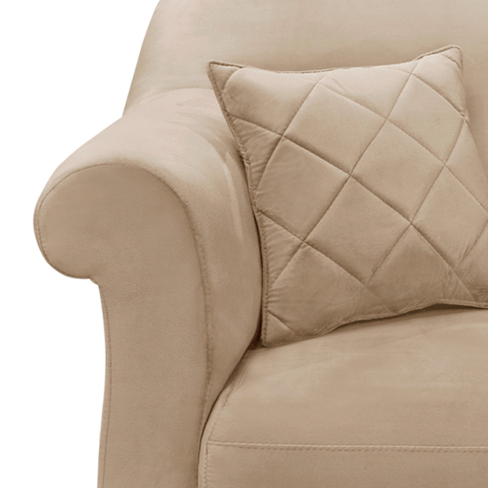 Poltrona Abruzzo Suede Bege