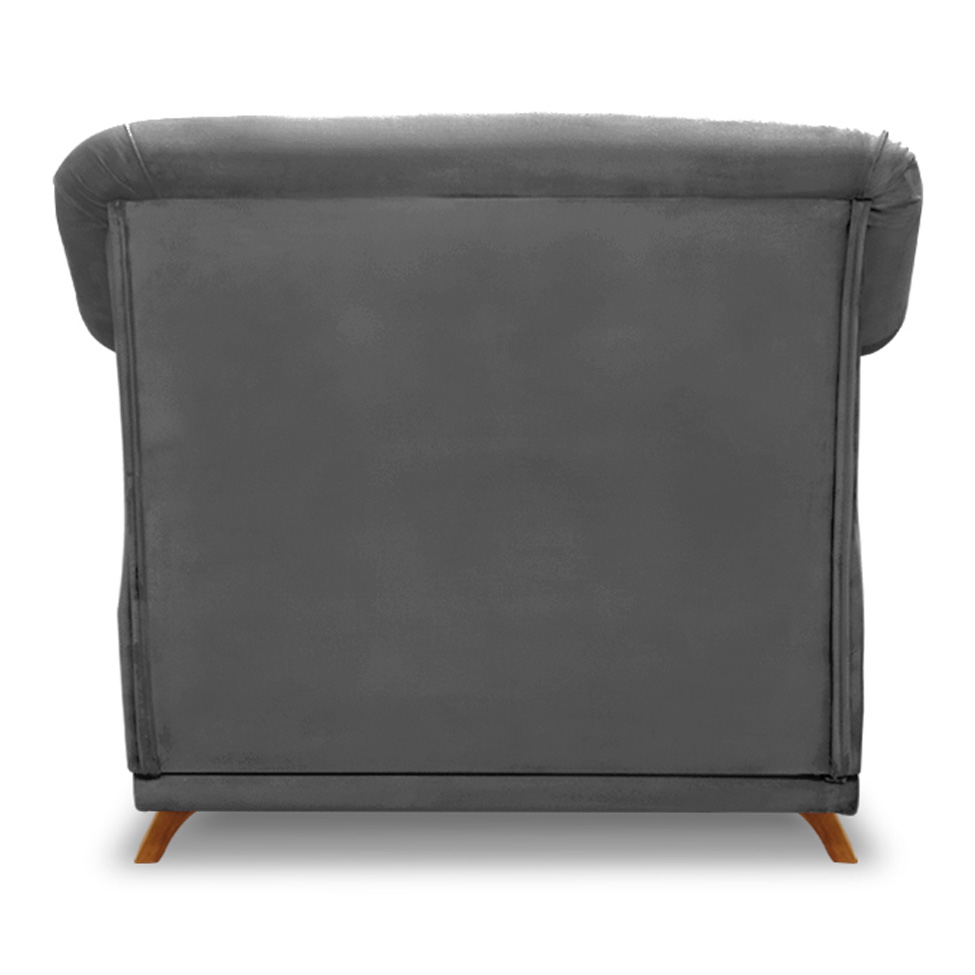 Poltrona Abruzzo Suede Cinza