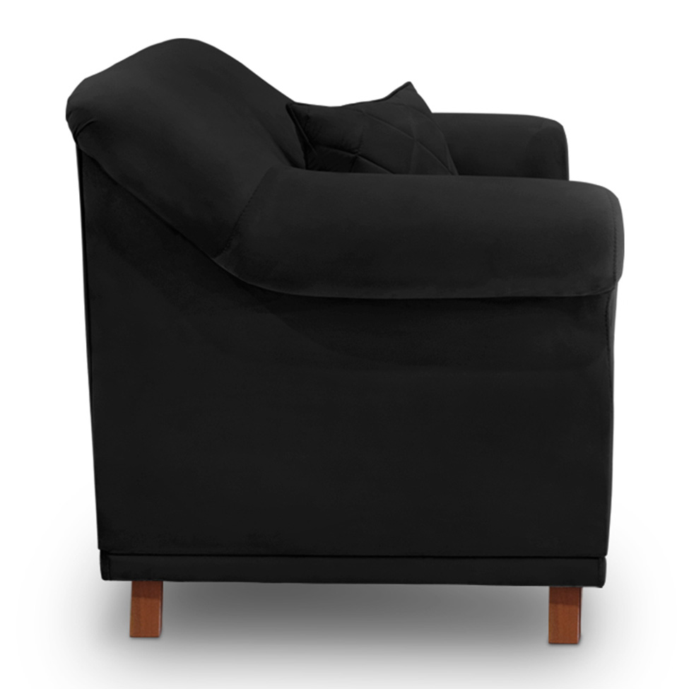 Poltrona Abruzzo Suede Preta