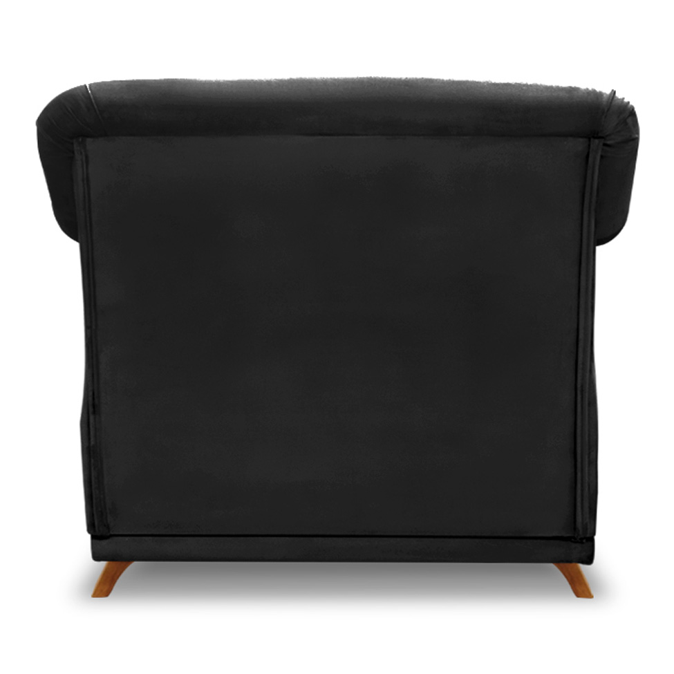 Poltrona Abruzzo Suede Preta