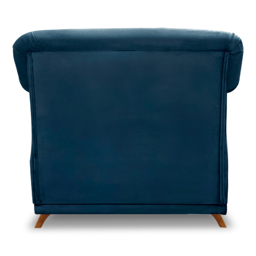 Poltrona Abruzzo Veludo Azul Marinho