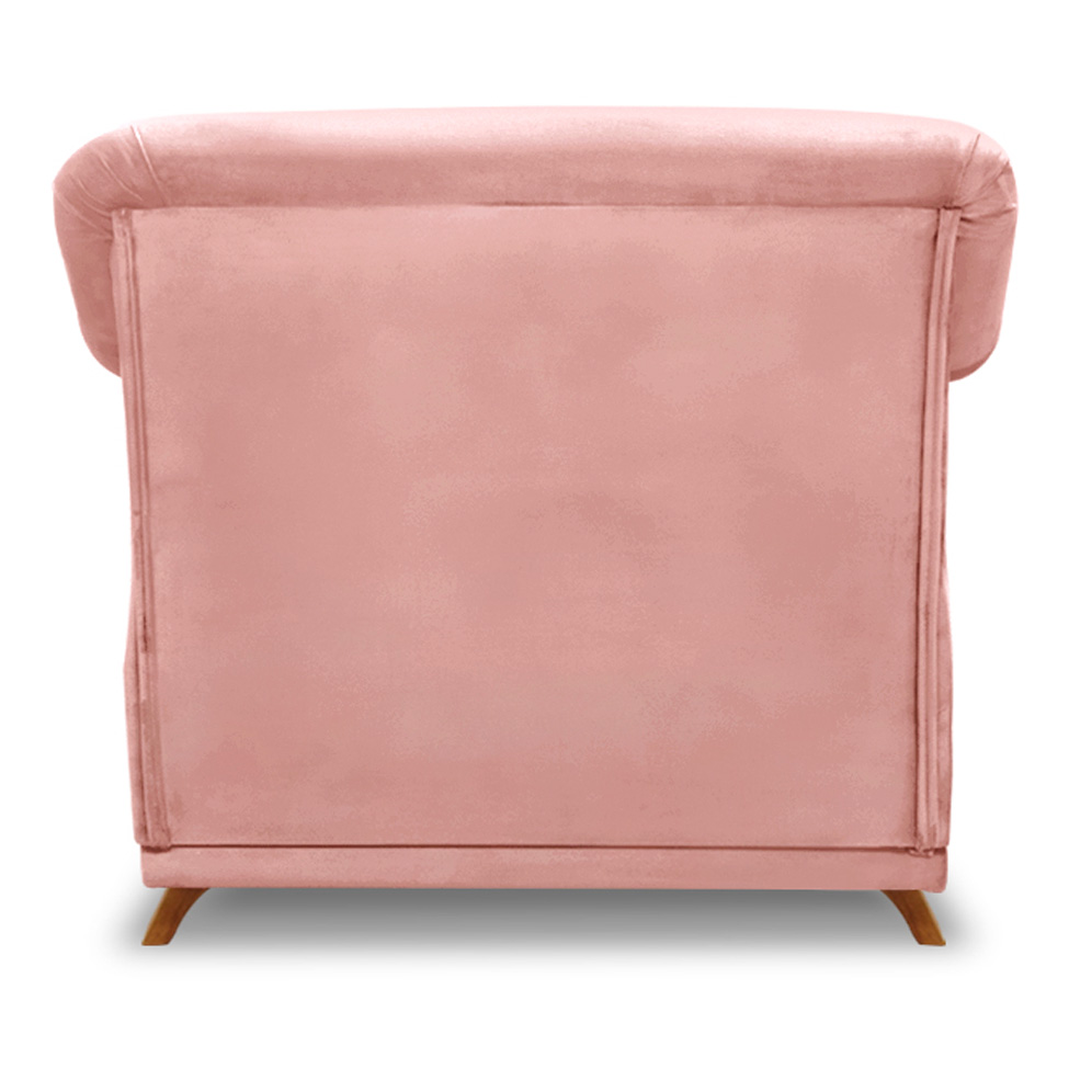 Poltrona Abruzzo Veludo Rosa