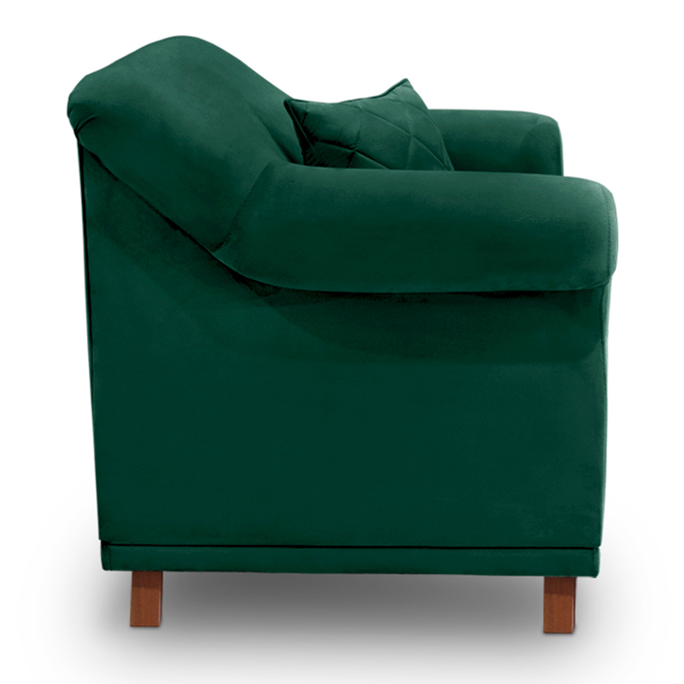 Poltrona Abruzzo Veludo Verde Floresta