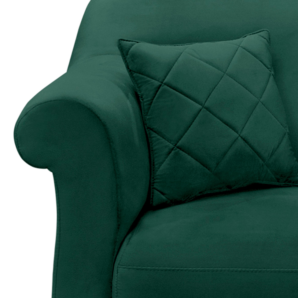 Poltrona Abruzzo Veludo Verde Floresta